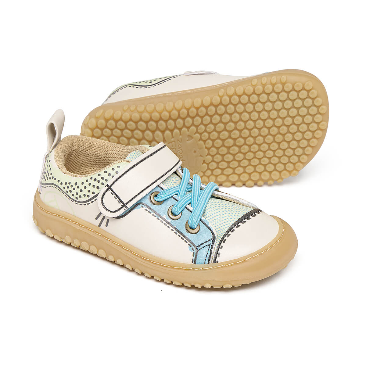zapatillas infantiles suela antideslizante ligera flexible color azul claro paterna comic rocker aw25 02