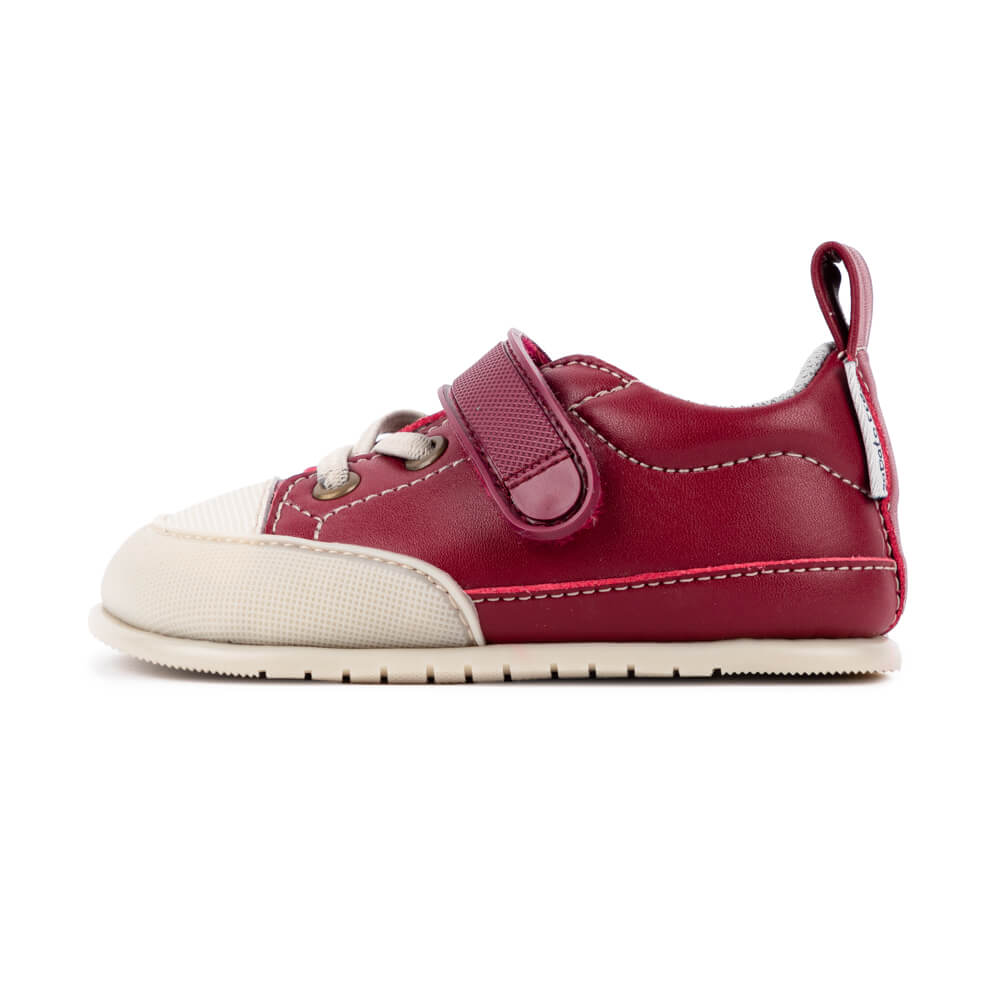 Paterna Feroz AW23 Blanco Microfibra ,Calzado minimalista para bebés con empeine medio y bajo. Veganas y en piel para primeros pasos.