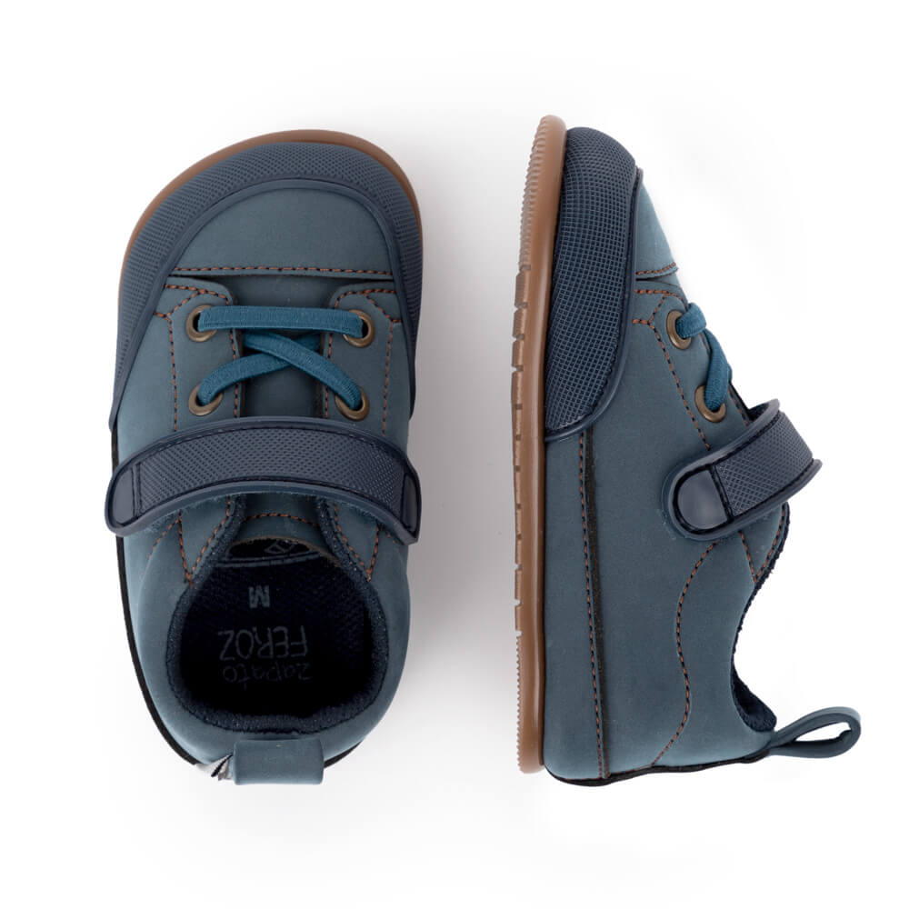 Paterna Feroz AW23 Ladrillo Microfibra ,Calzado minimalista para bebés con empeine medio y bajo. Veganas y en piel para primeros pasos.