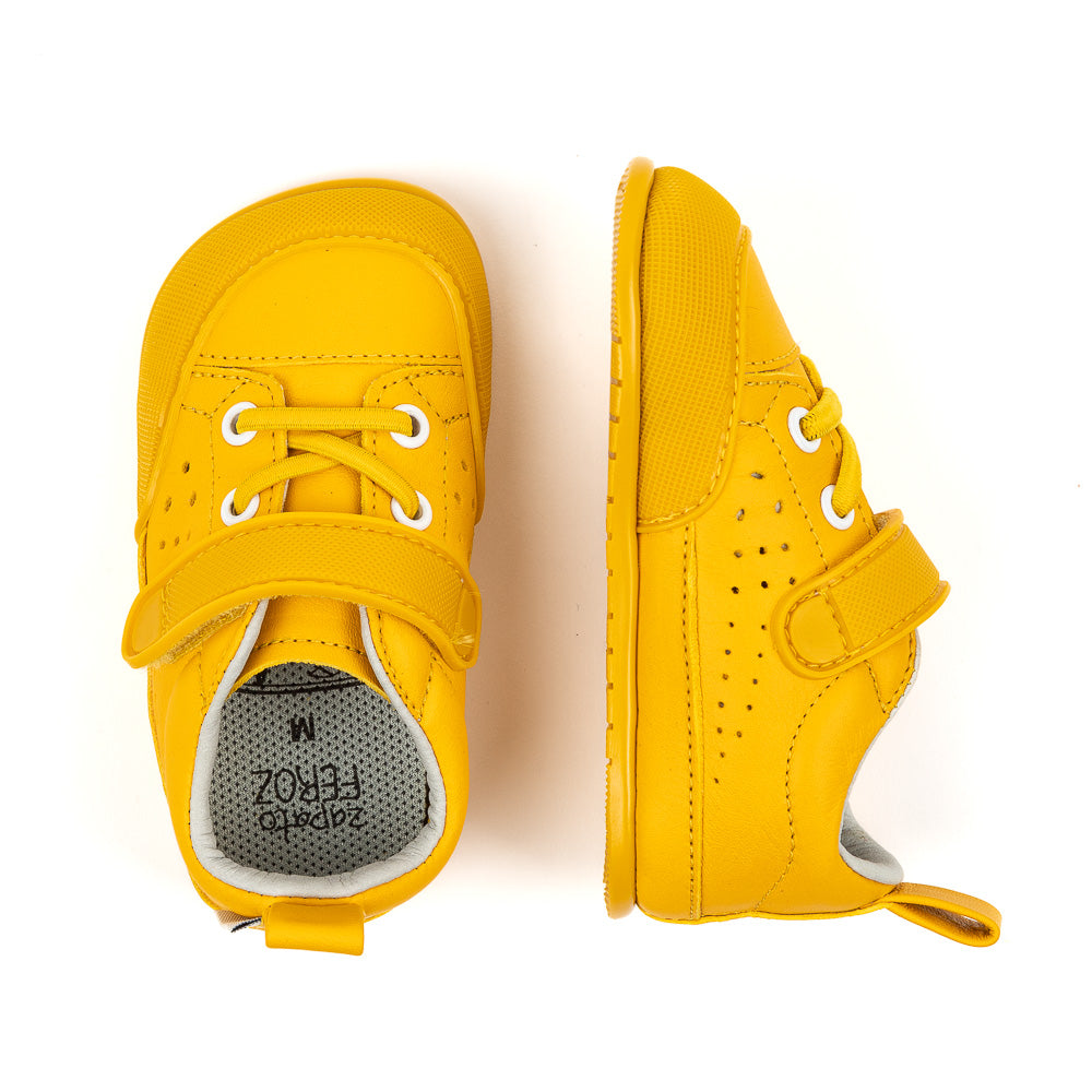zapatillas minimalistas colores primeros pasos bebes paterna feroz piel amarillo bod
