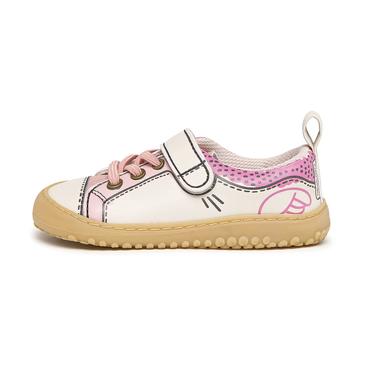 zapatillas respetuosas forma natural pie pisada estable segura ninas color rosa paterna comic rocker aw25 01