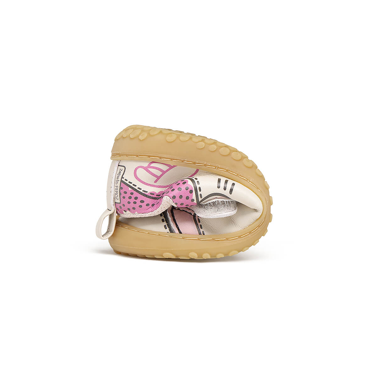 zapatillas respetuosas forma natural pie pisada estable segura ninas color rosa paterna comic rocker aw25 04