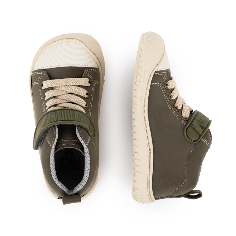 jucar rocker aw23 Frambuesa Piel .zapatillas tipo bota niños colegio. Desarrollo natural del pie. Barefoot
