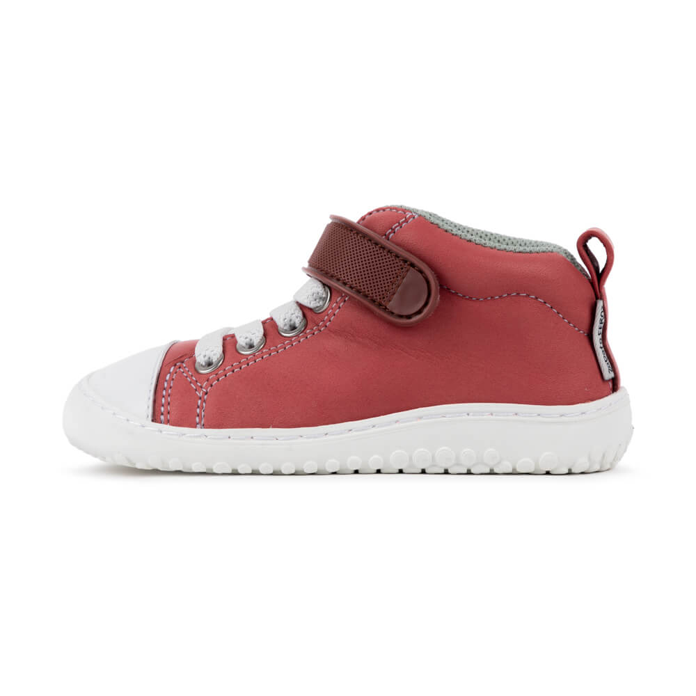 jucar rocker aw23 Frambuesa Piel .zapatillas tipo bota niños colegio. Desarrollo natural del pie. Barefoot