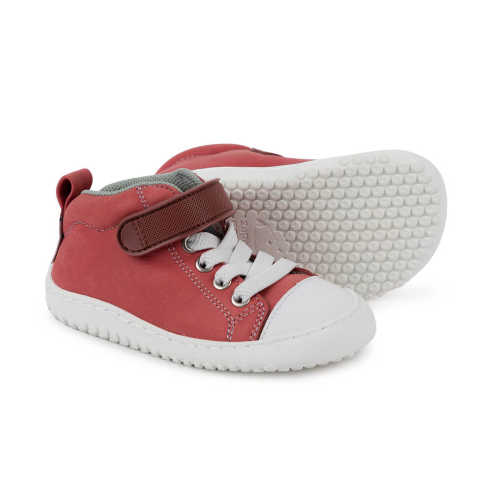 jucar rocker aw23 Frambuesa Piel .zapatillas tipo bota niños colegio. Desarrollo natural del pie. Barefoot