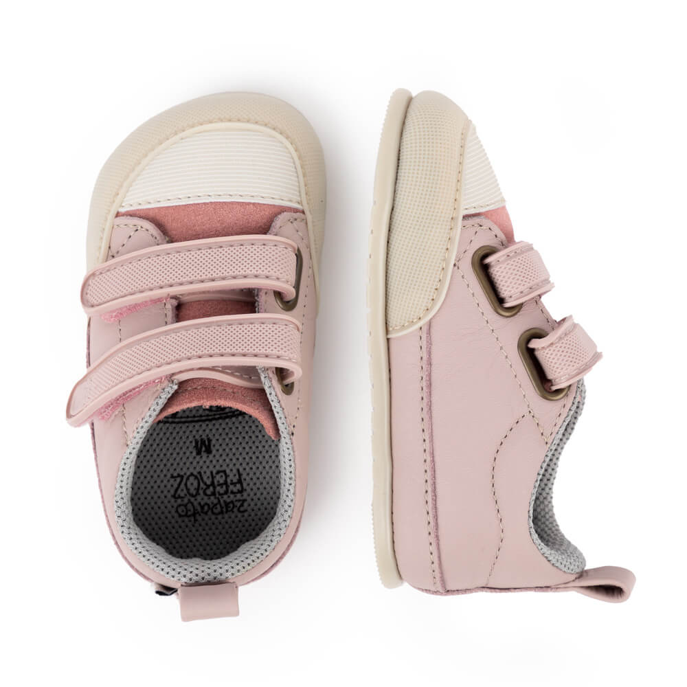 Moraira Feroz AW23 Azul Microfibra Nobuck ,Las zapatillas deportivas respetuosas con los pies de los bebés.