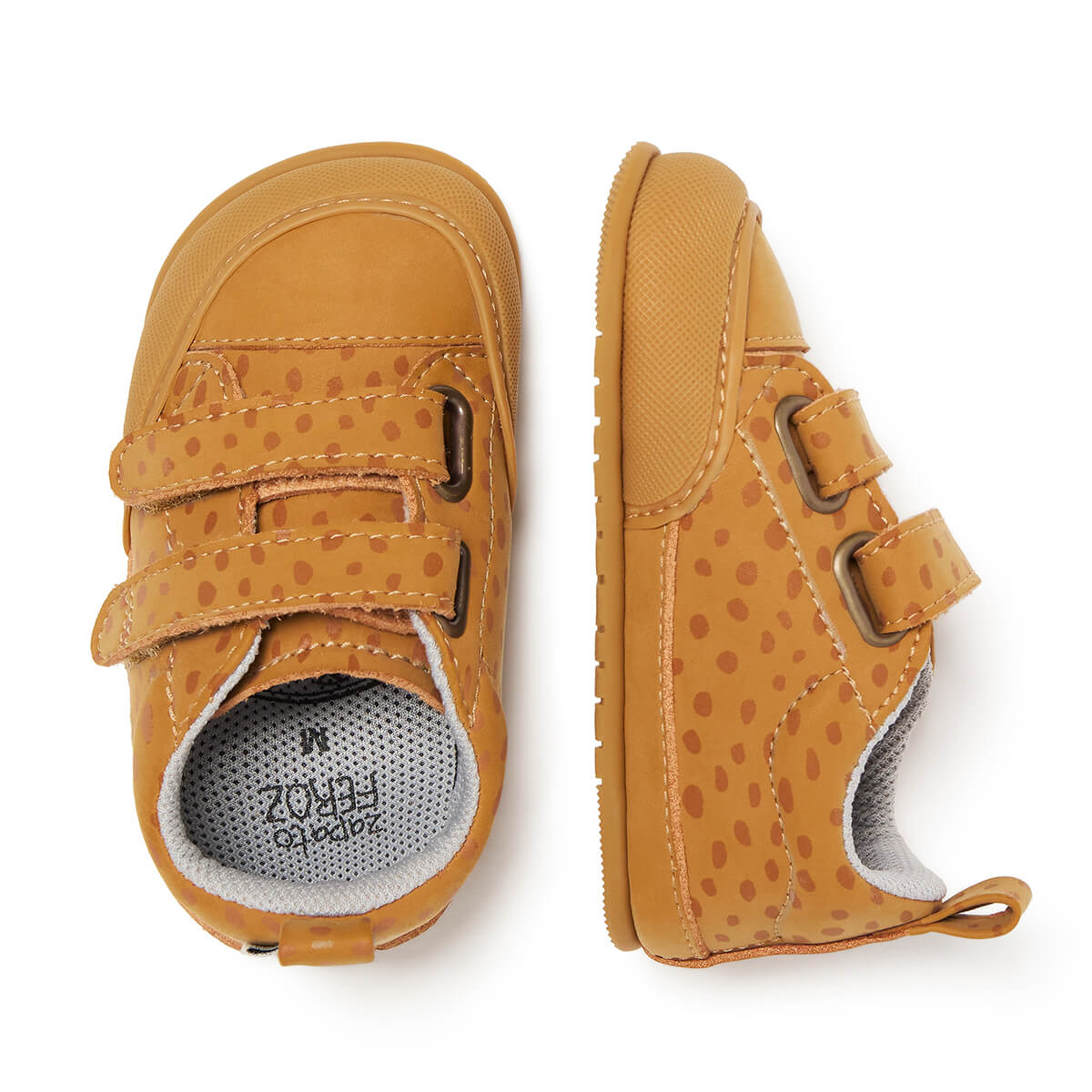 zapato calzado bebe saludable minimalista colegio color amarillo mostaza moraira feroz aw24 03
