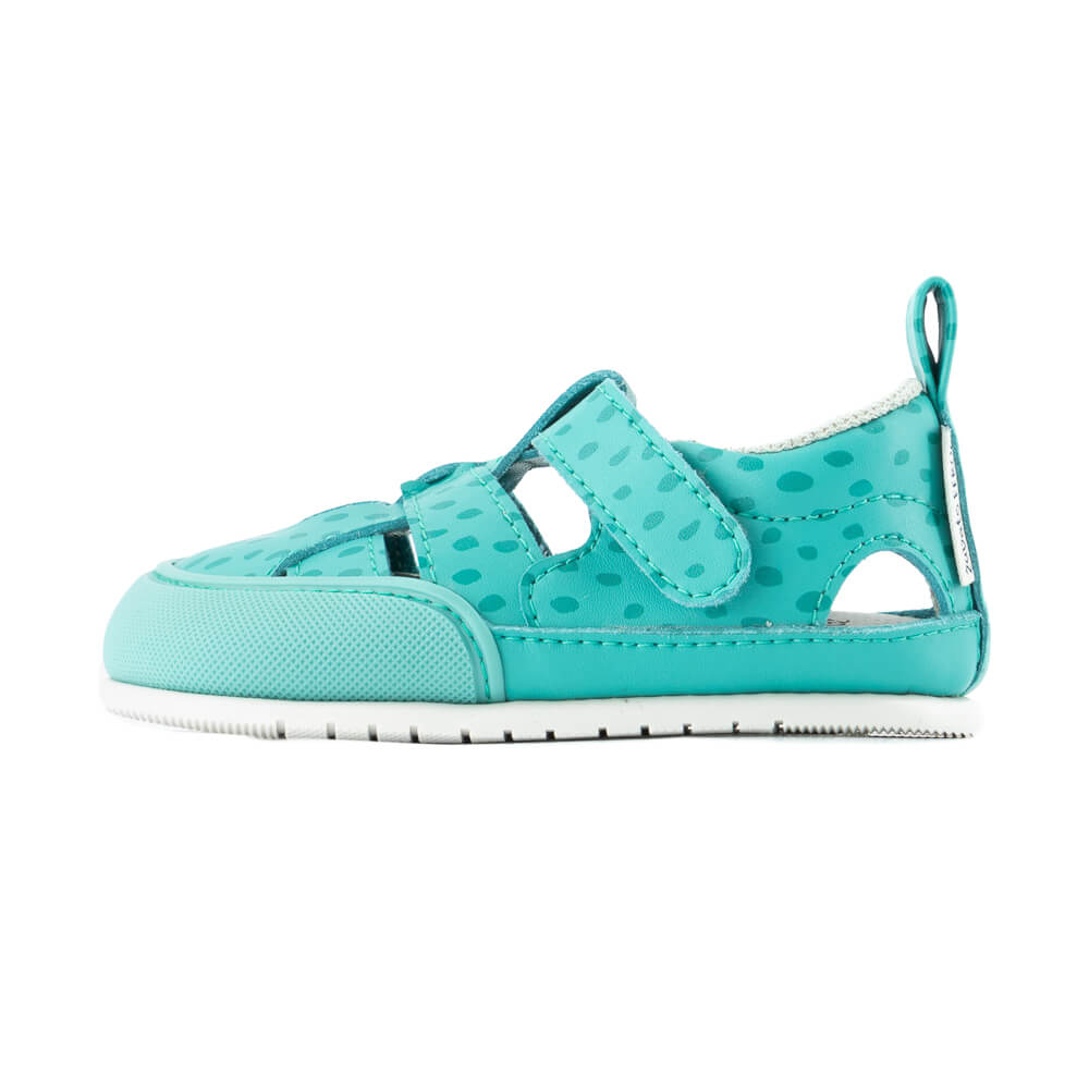 calzado verano favorece respeta desarrollo natural pie pisada bebes color mint puntos irta feroz ulises ss24