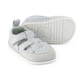 sandalias minimalistas primeros pasos espacio dedos suela flexible microfibra bebes color gris irta feroz ulises ss24