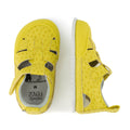 sandalias sin forro costuras sumergibles agua secado rapido bebes color amarillo puntitos irta feroz ulises ss24