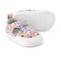 sandalias veganas barefoot bebes color blanco estampado rayajos altea feroz risco ss24