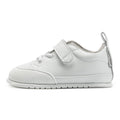 zapatillas deportivas nobuck calzado infantil barefoot ninos cordones velcro paterna blanco AW22 01