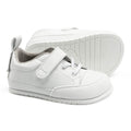 zapatillas deportivas nobuck calzado infantil barefoot ninos cordones velcro paterna blanco AW22 02
