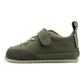 zapatillas deportivas nobuck calzado infantil barefoot ninos cordones velcro paterna kaki AW22 01