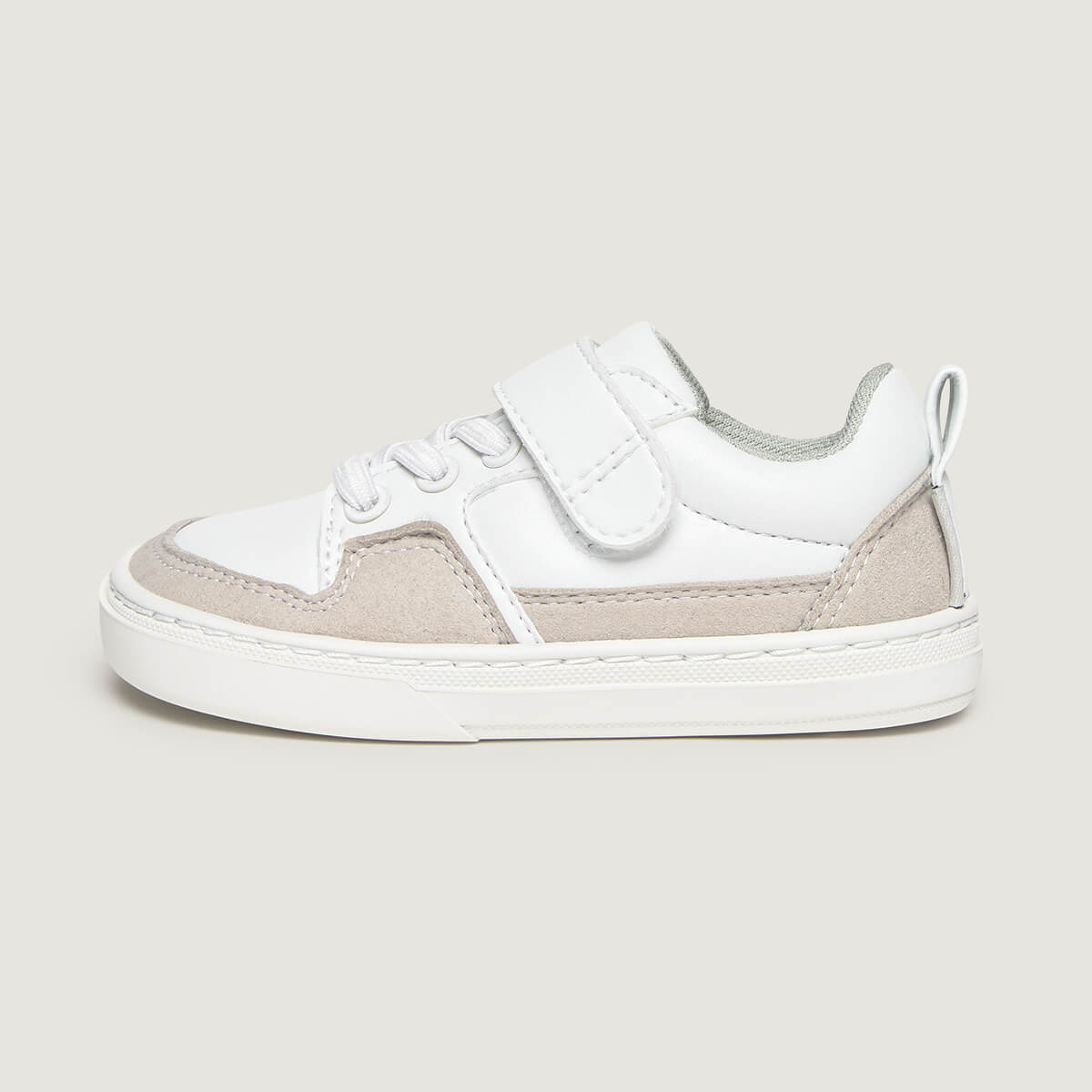 Lateral Cheste Rocker | Blanco Gris Microfibra