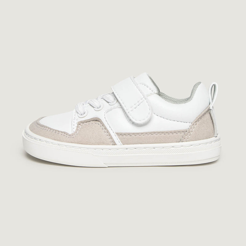 Lateral Cheste Rocker | Blanco Gris Microfibra