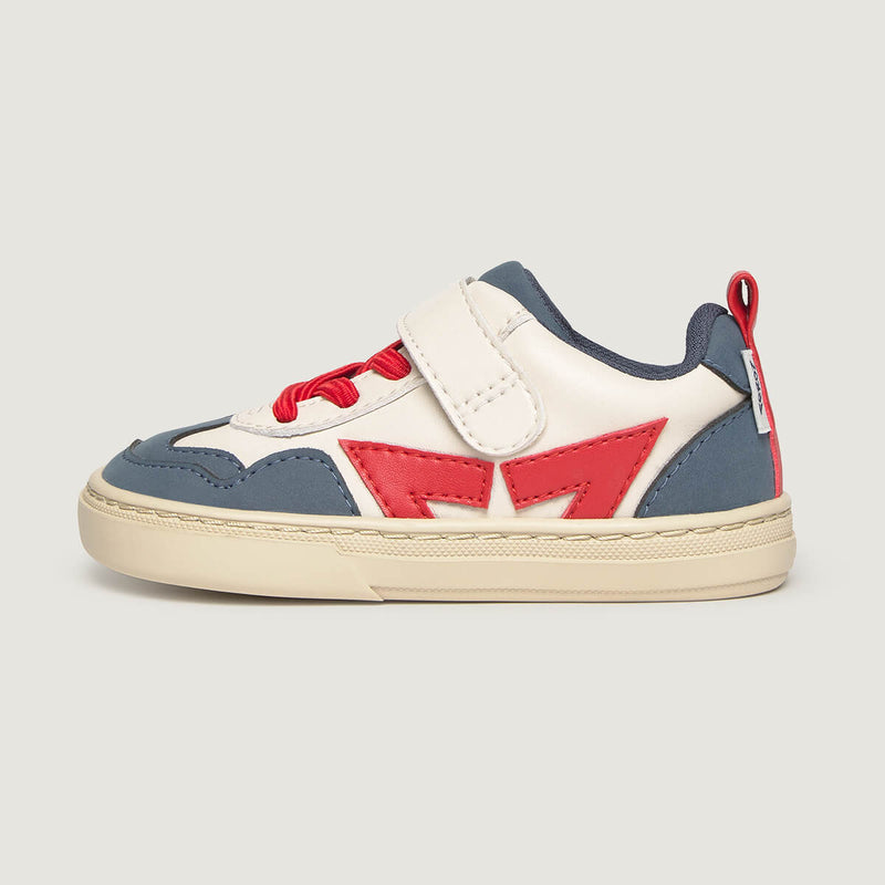 Lateral Faura Rocker | Beige Azul Rojo Microfibra Micronobuck