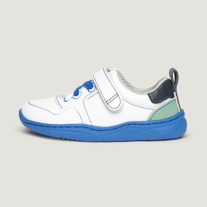 Lateral Olocau Feroz | Blanco Azul Royal Microfibra