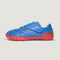 Lateral Amunt Zapatilla de futbol barefoot | Azul Rojo Microfibra