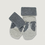 Calcetines Antideslizantes Bebe Trasera | Rosa Gris