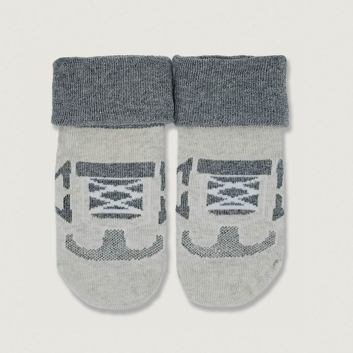 Calcetines Antideslizantes Bebe Gris | Rosa Gris