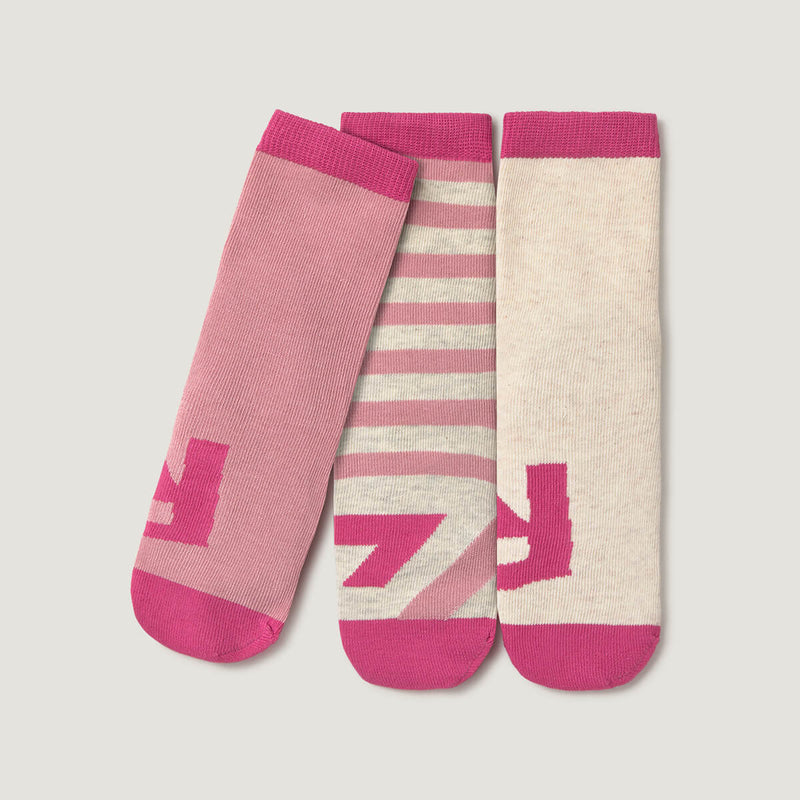Calcetin bebe infantil Zapato Feroz | Rosa Gris
