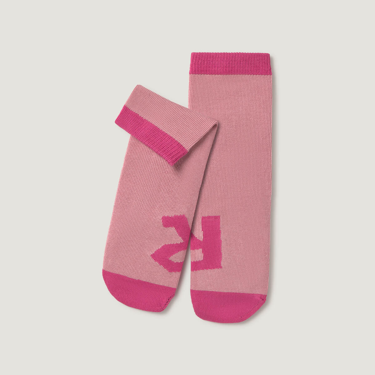 Calcetin bebe infantil Zapato Feroz | Rosa Gris