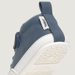 Detalle Jucar Feroz | Azul Denim Microfibra Nobuck