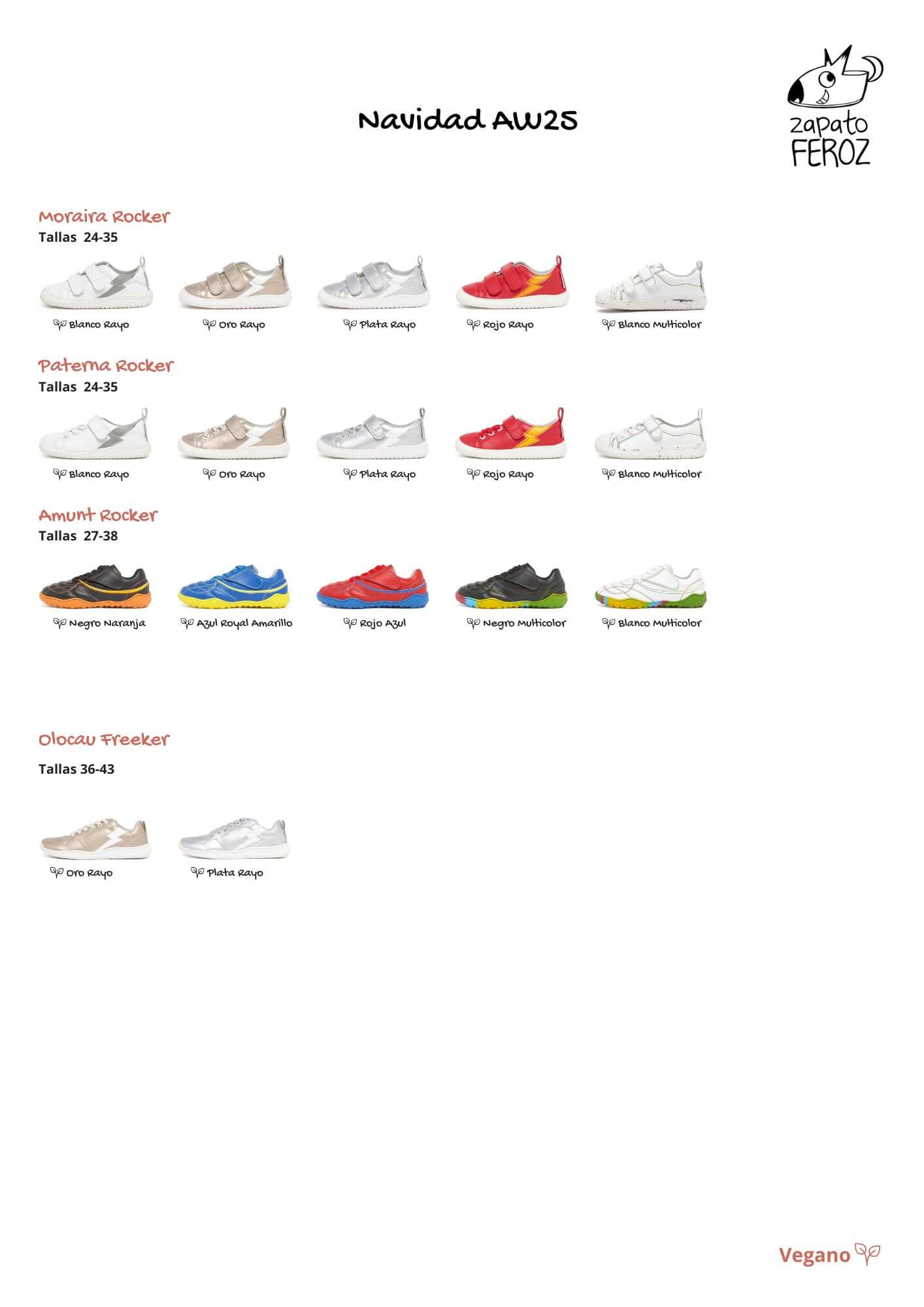Hoja de contactos estreno navidad AW25 Zapato Feroz