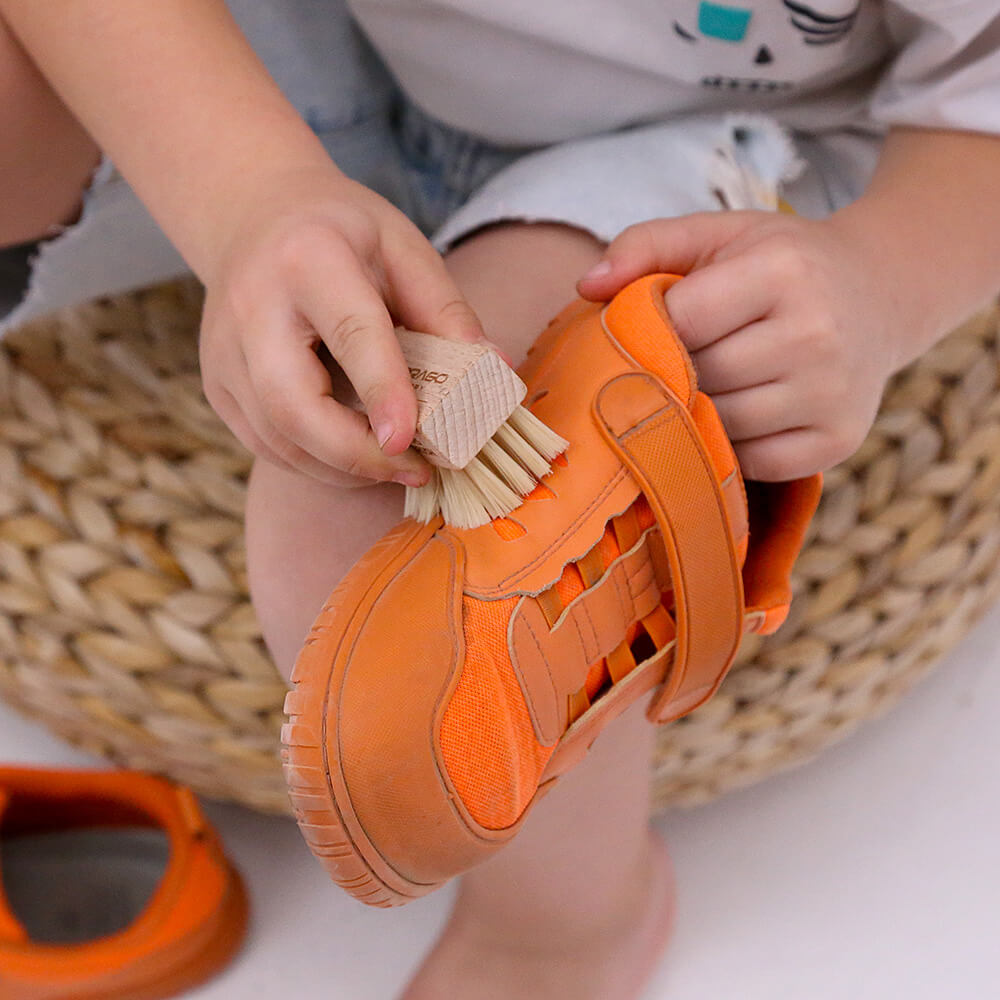 Kit Cepillo natural limpieza de calzado y zapatillas zapato FEROZ