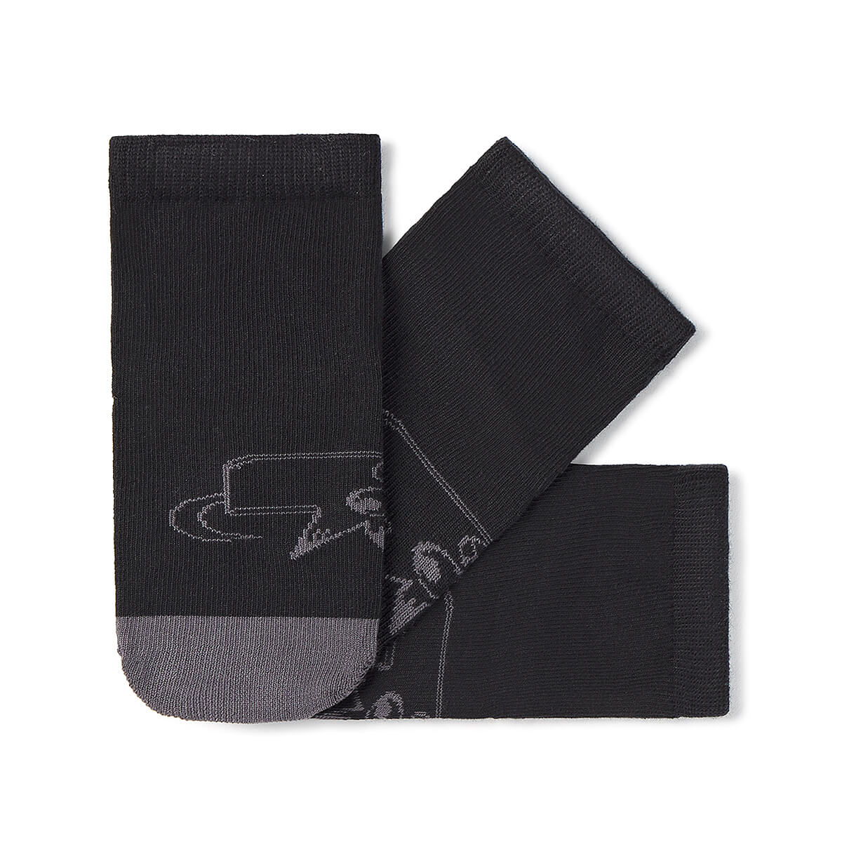 Pack 3 Calcetin escolar respetuoso barefoot negro
