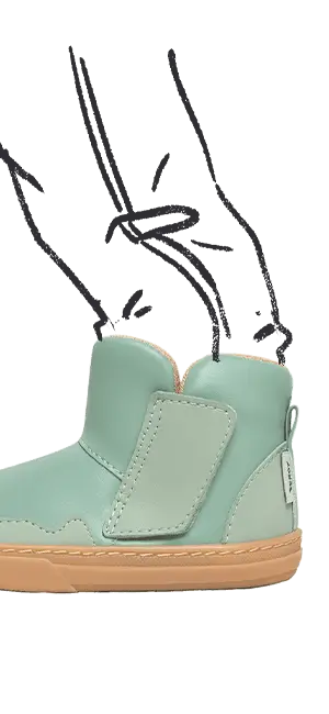 Slider izquierda Bota barefoot infantil Alcoy Mint | Zapato Feroz