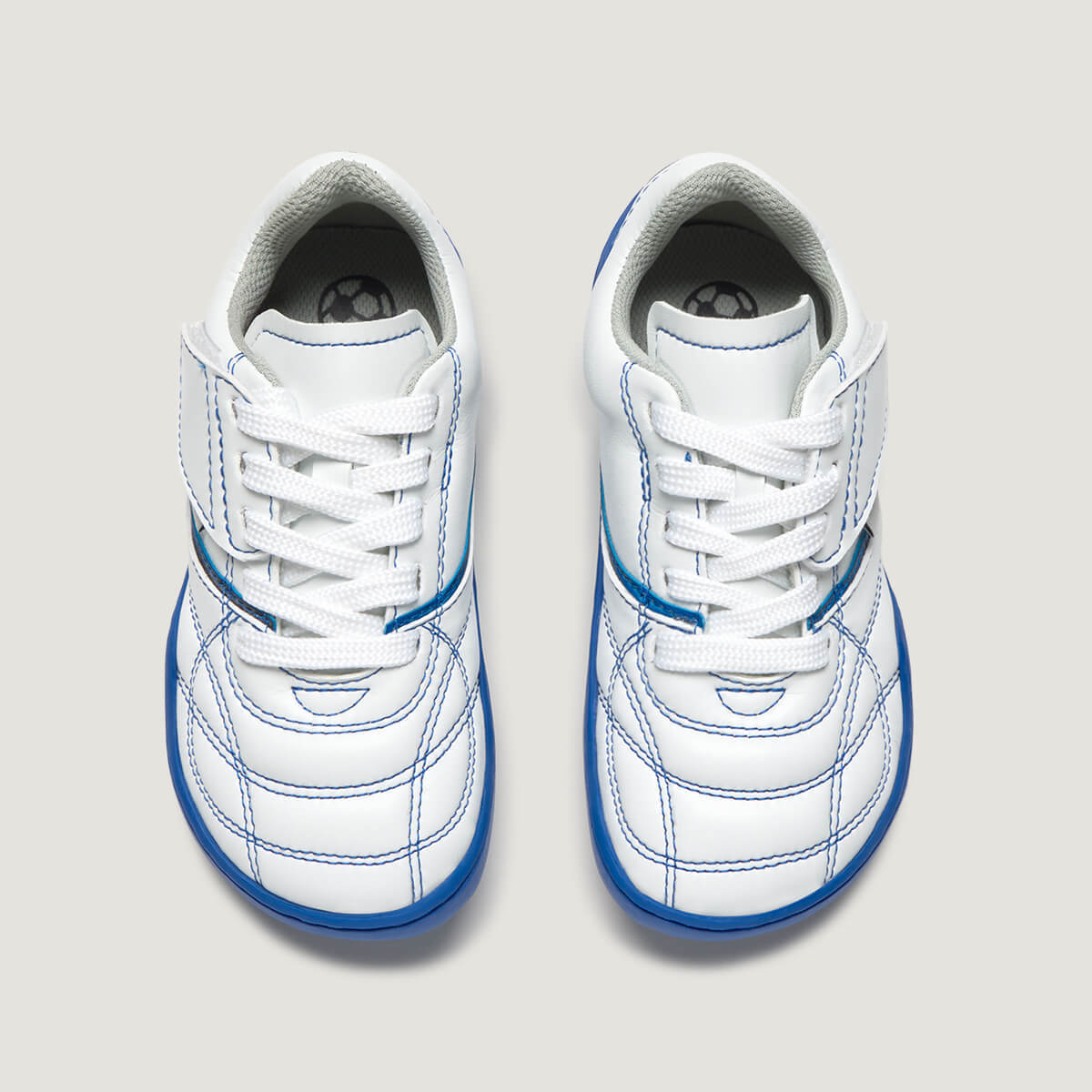 Superior Amunt | Blanco Azul Royal Microfibra