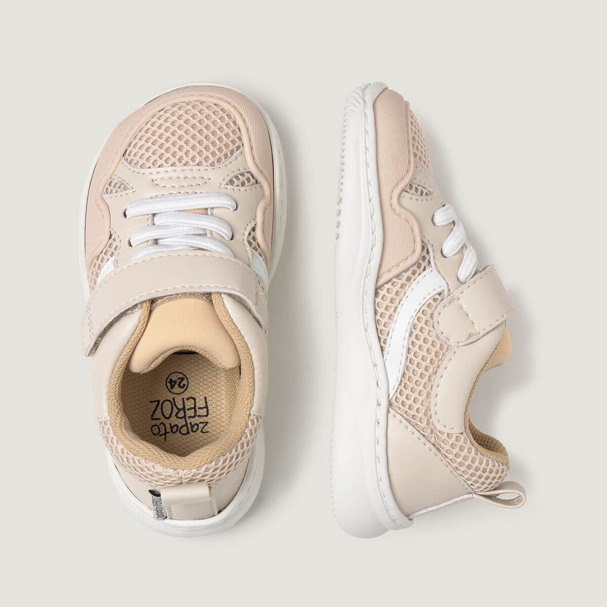 superior zapatilla barefoot Tibi Rocker | beige Microfibra Rejilla