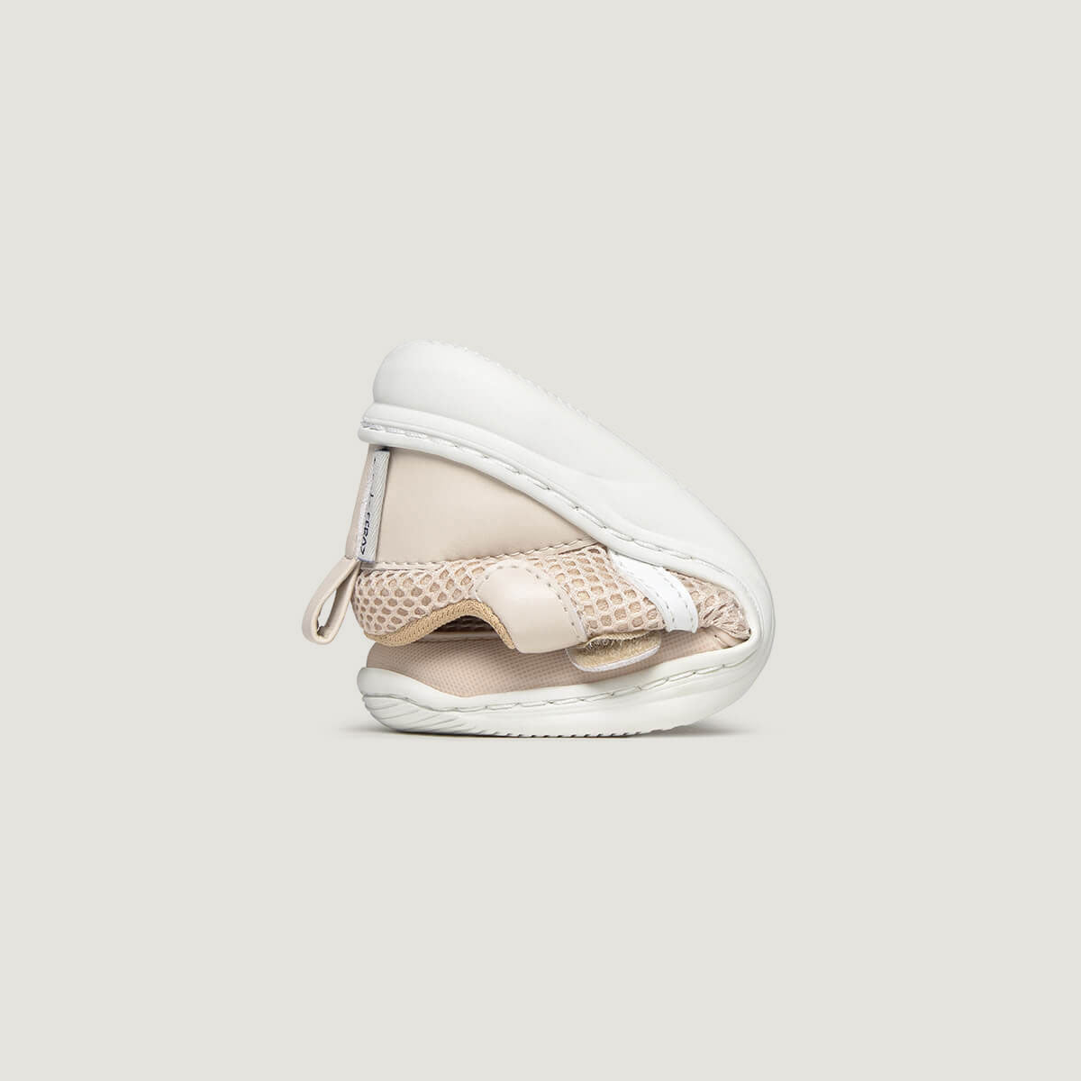 plegado zapatilla barefoot Tibi Rocker | beige Microfibra Rejilla