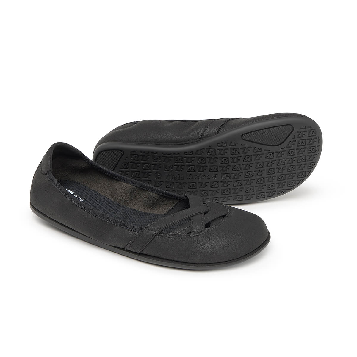 bailarinas minimalistas saludables comodas olba freekers adulto SS26 Piel Negro 02| Negro Microfibra Serraje