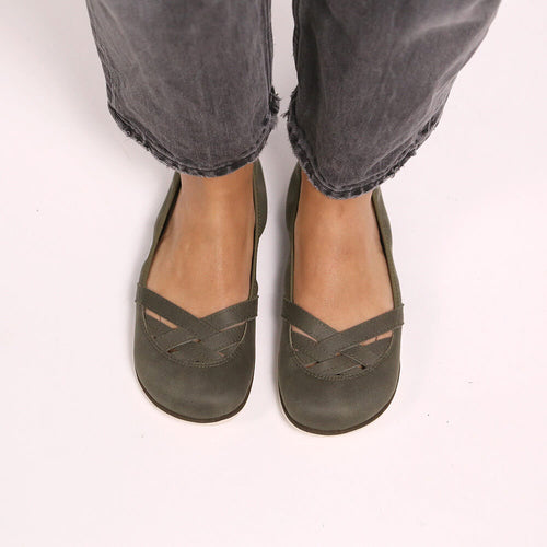 bailarinas minimalistas saludables comodas olba freekers adulto SS26 kaki