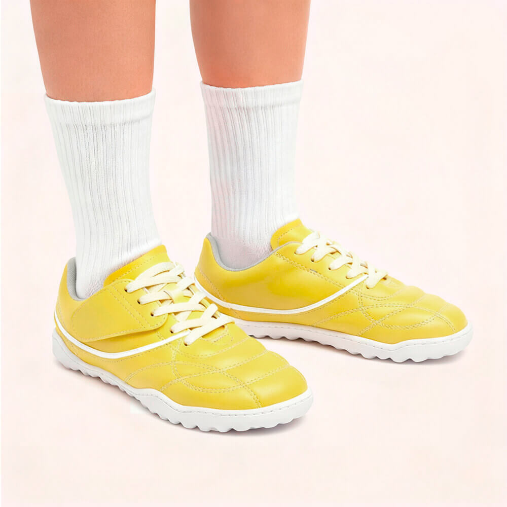 bota futbol sala barefoot amarillo blanco amunt ss25 05 | Amarillo Blanco Microfibra