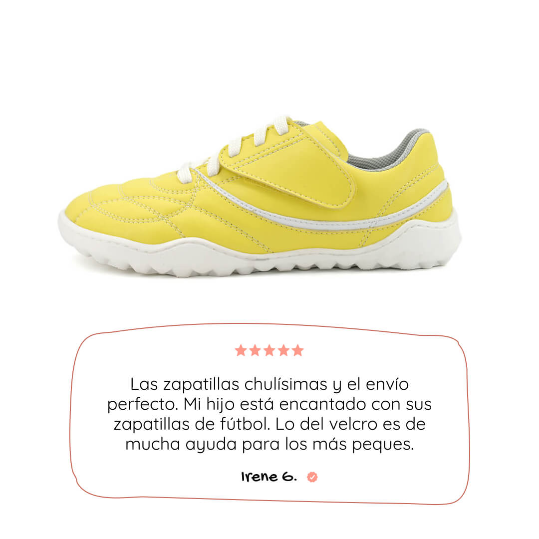 bota futbol sala barefoot amarillo blanco amunt ss26 01| Amarillo Blanco Microfibra
