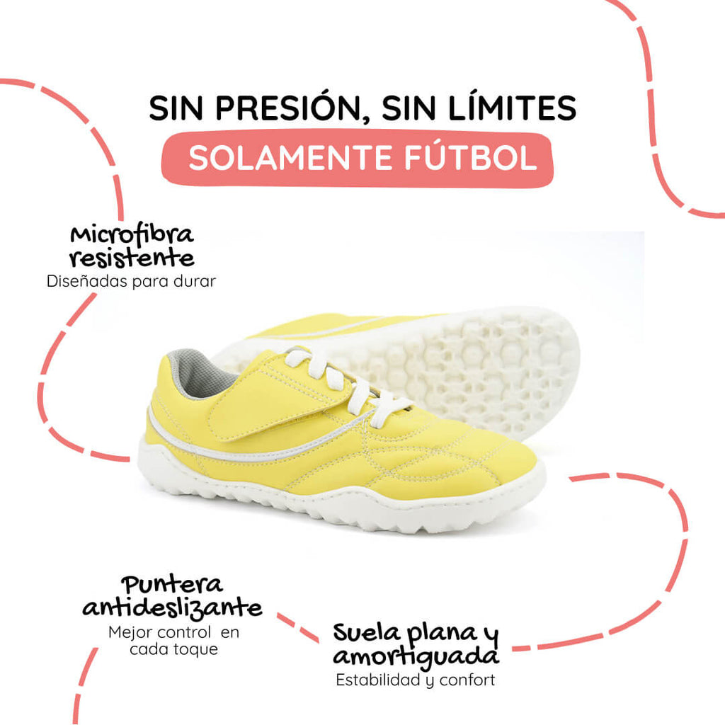 bota futbol sala barefoot amarillo blanco amunt ss26 05  | Amarillo Blanco Microfibra