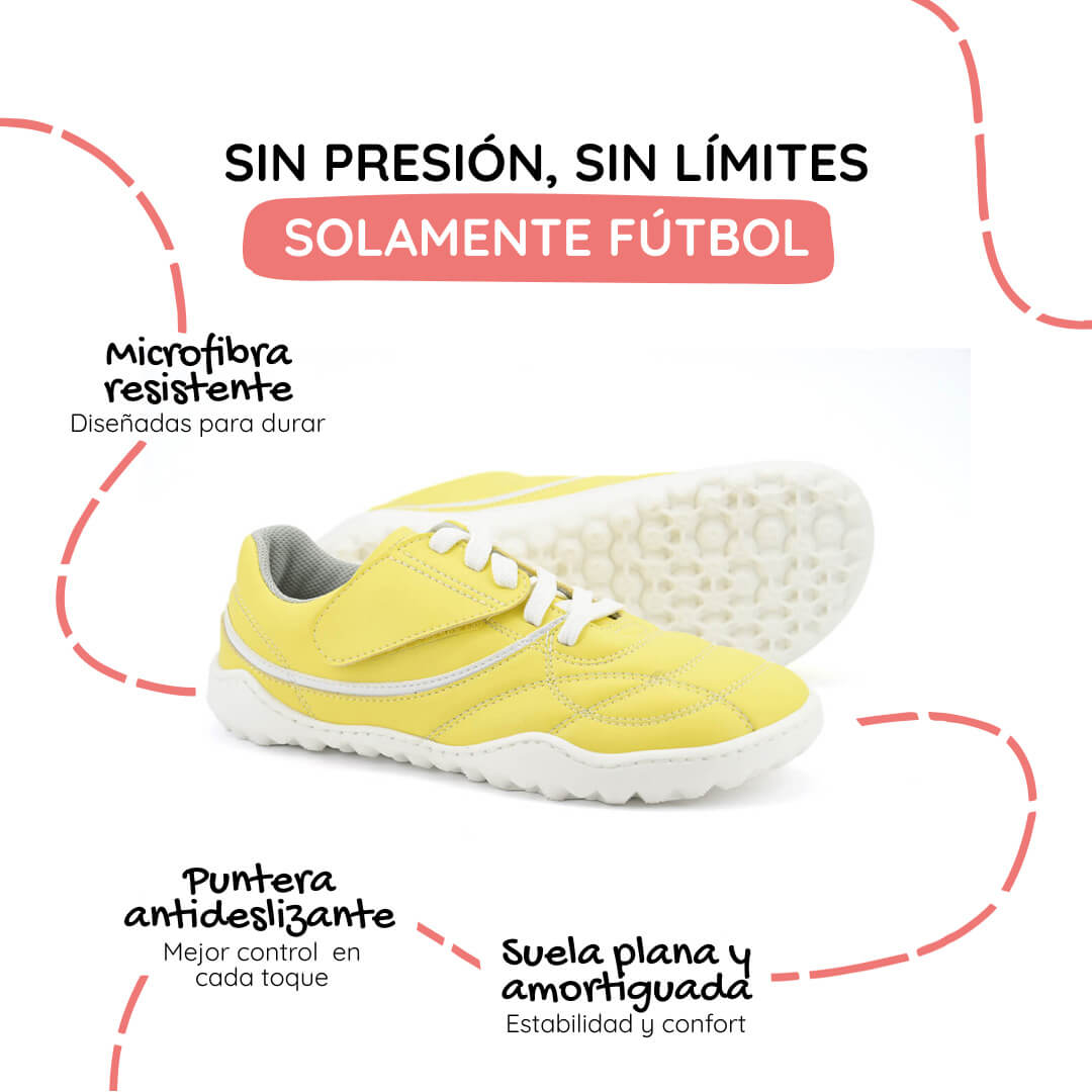 bota futbol sala barefoot amarillo blanco amunt ss26 05  | Amarillo Blanco Microfibra