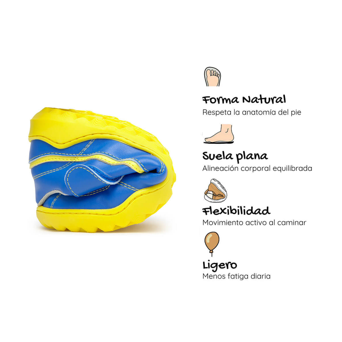 bota futbol sala barefoot amunt aw25 Microfibra Azul royal Amarillo 04 | Azul Royal Amarillo Microfibra