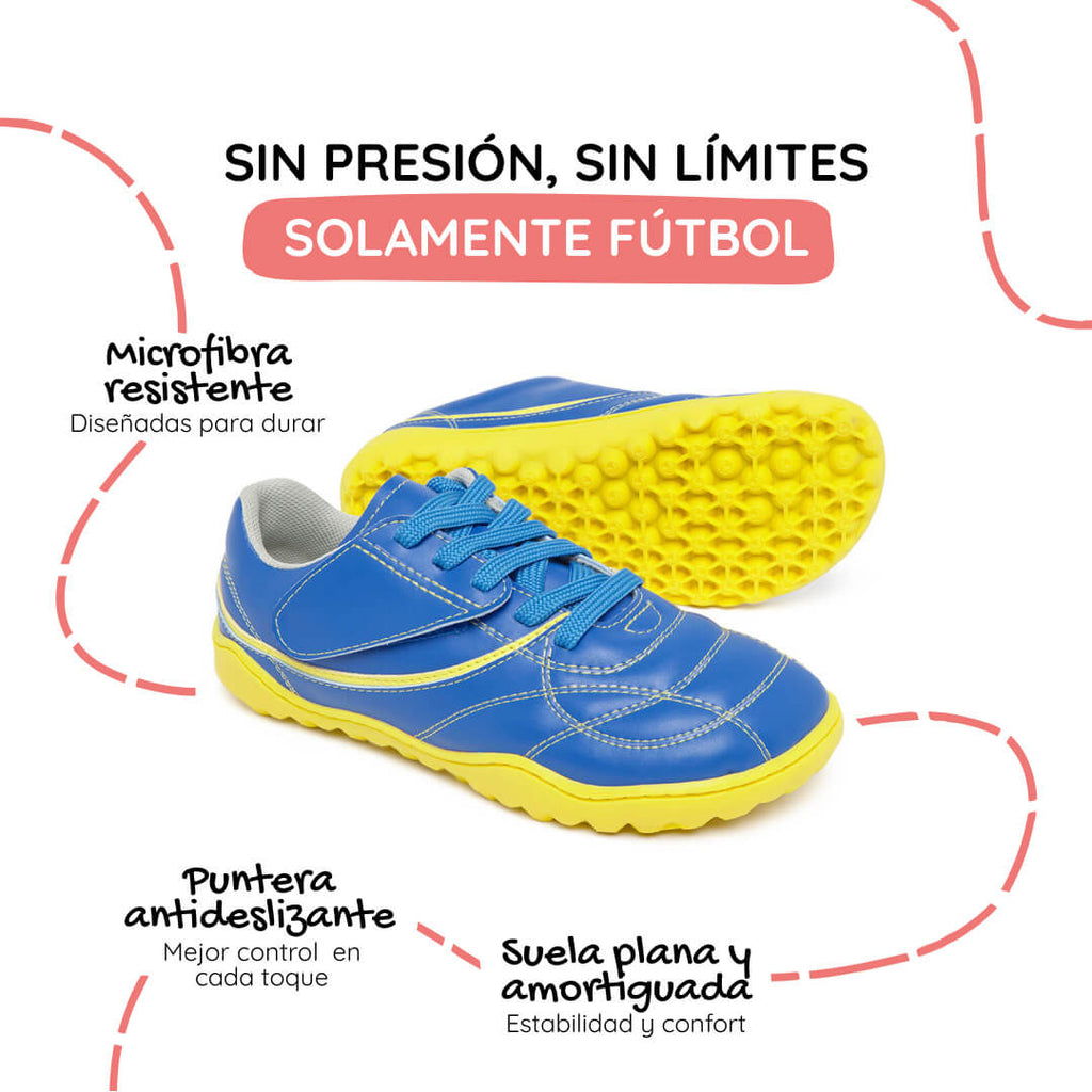 bota futbol sala barefoot amunt aw25 Microfibra Azul royal Amarillo 05 | Azul Royal Amarillo Microfibra