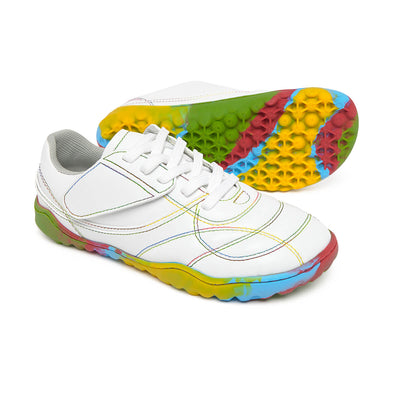 Bota futbol sala barefoot amunt aw25 Microfibra Blanco Suela Multicolor 02