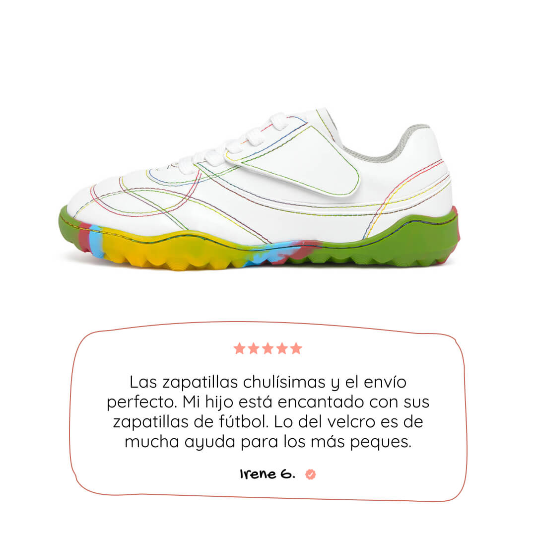 bota futbol sala barefoot amunt aw25 Microfibra Blanco Suela Multicolor ss26 01  | blanco Multicolor Microfibra
