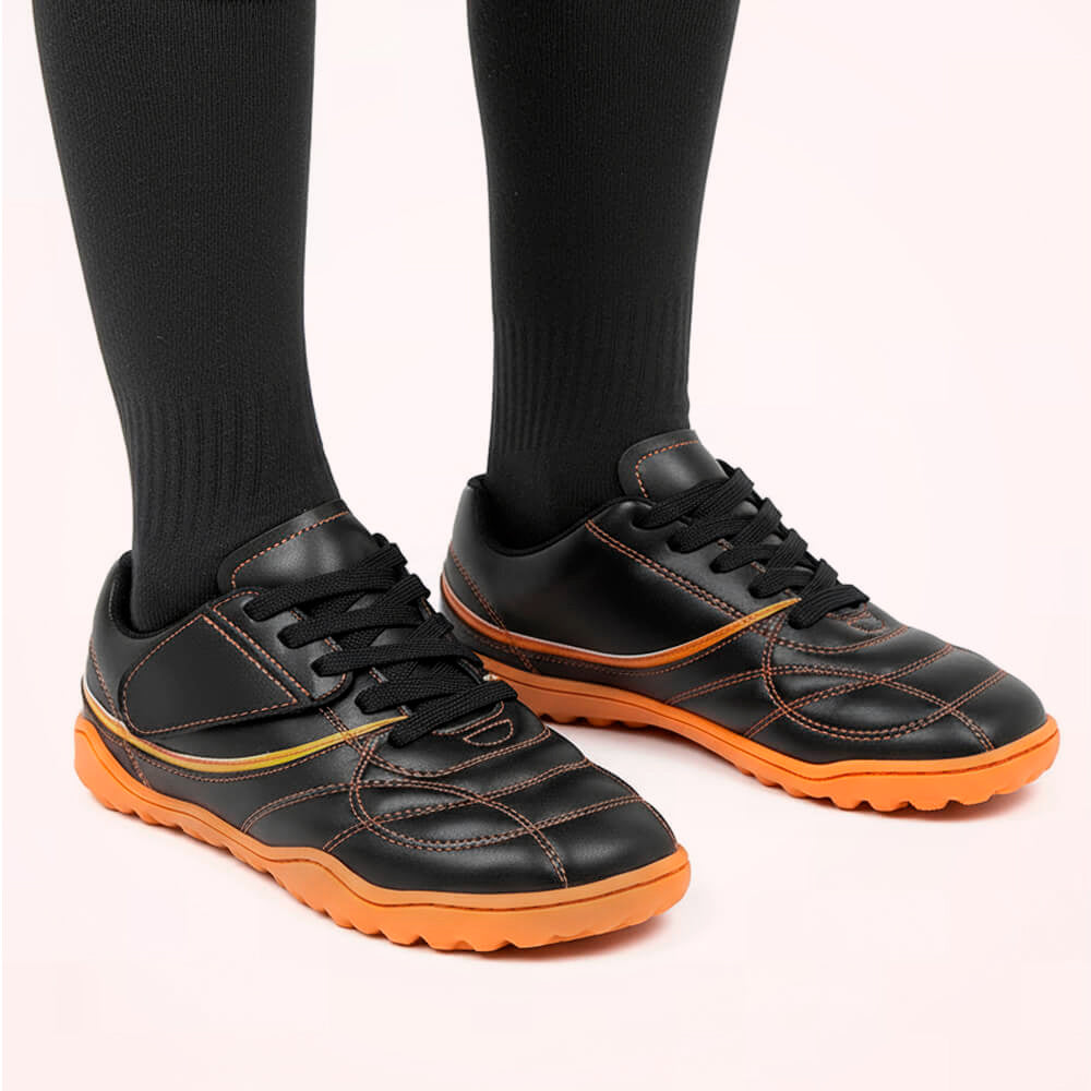 Bota futbol sala barefoot amunt aw25 Microfibra Negro Naranja 05