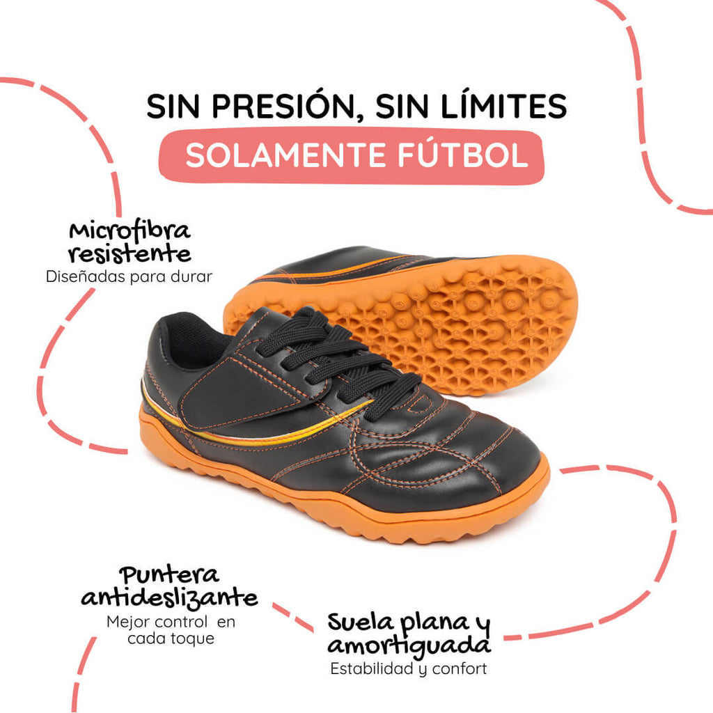 bota futbol sala barefoot amunt aw25 Microfibra Negro Naranja 05_dace4481 c1b1 464e 91bf ca131360a4fd | Negro Naranja Microfibra