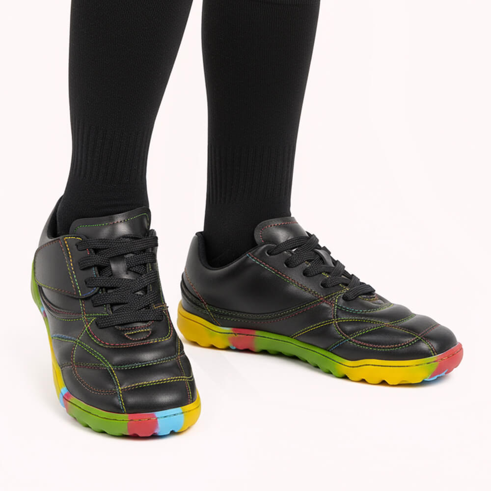 bota futbol sala barefoot amunt aw25 Microfibra Negro Suela Multicolor 05 | Negro Multicolor Microfibra