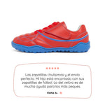 bota futbol sala barefoot amunt aw25 Microfibra Rojo Azul Royal 01_1  | Rojo Azul Microfibra