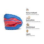 bota futbol sala barefoot amunt aw25 Microfibra Rojo Azul Royal 04  | Rojo Azul Microfibra